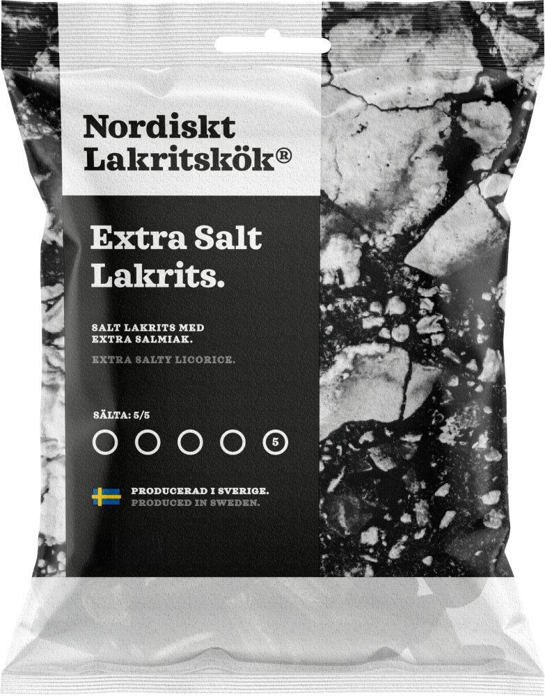 Nordiskt Lakritskök Extra Salt 120 g