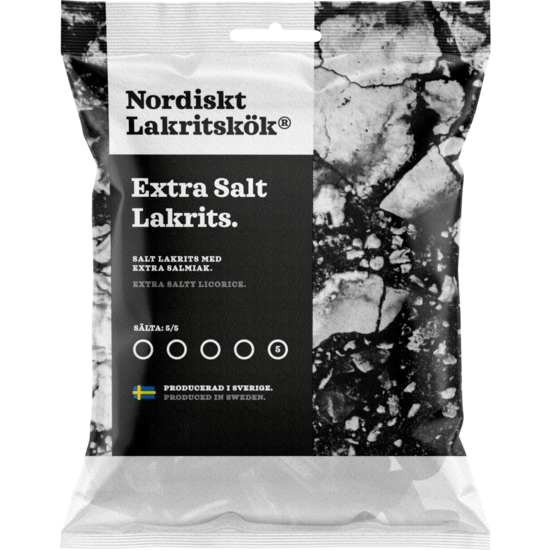 Nordiskt Lakritskök Extra Salt 120 g