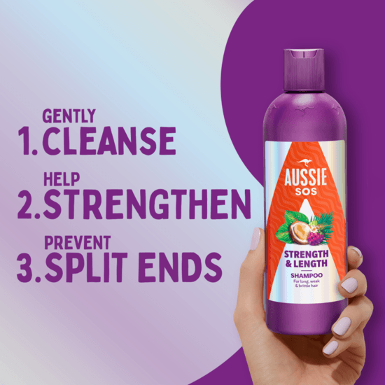 Aussie SOS Strength & Length Schampo 300 ml