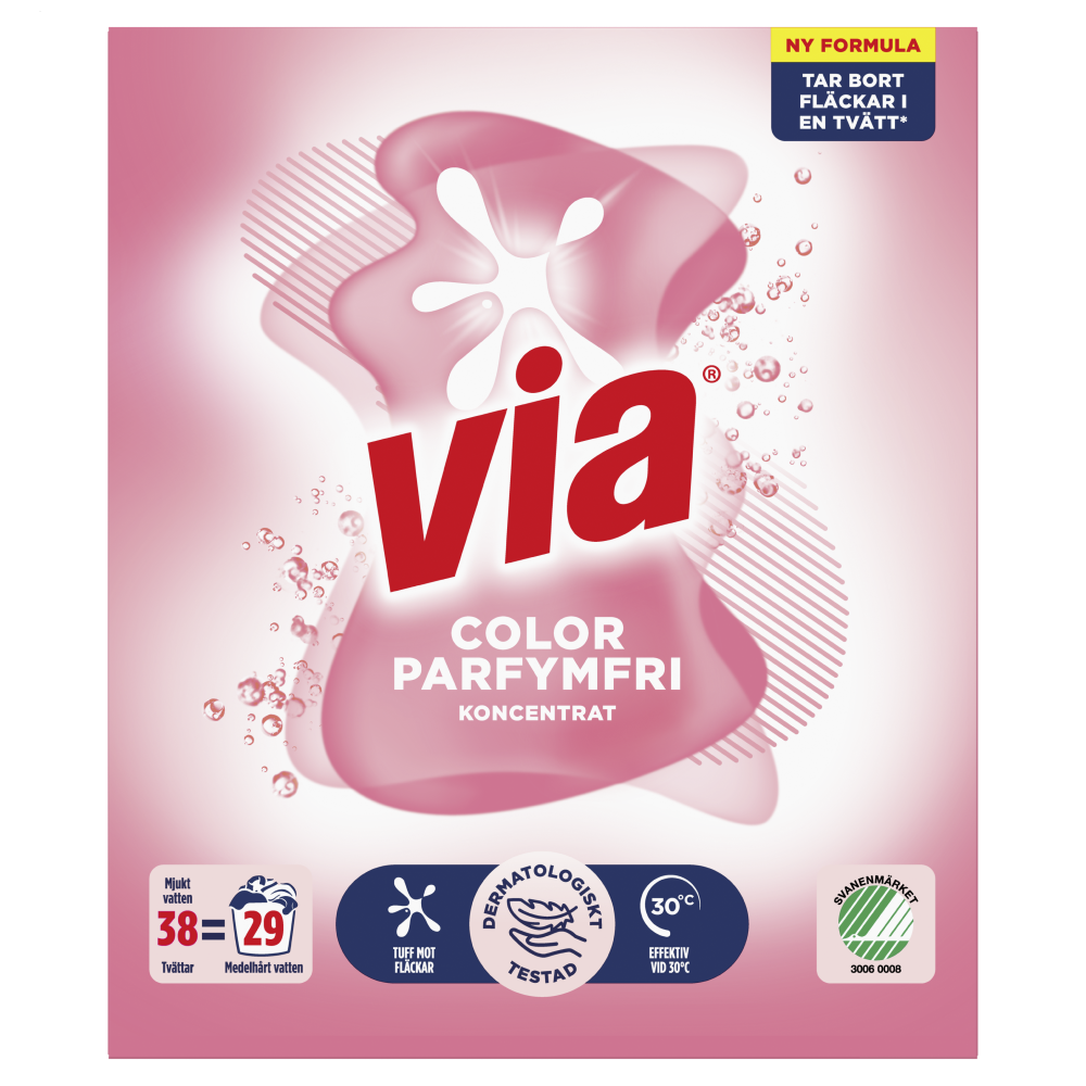 Via Color Parfymfri Tvättmedel 1520 g