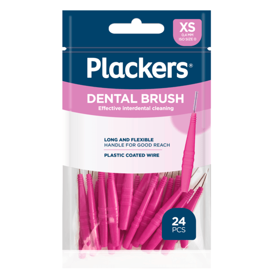 Plackers Dental Brush XS 0,4 mm Mellanrumsborstar 24 st