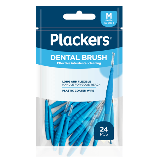 Plackers Dental Brush M 0,6 Mellanrumsborstar 24 st