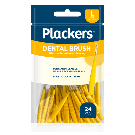 Plackers Dental Brush L 0,7 mm Mellanrumsborstar 24 st