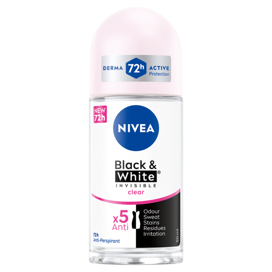 NIVEA Antiperspirant Deo Black & White Invisible Original Roll On 50 ml