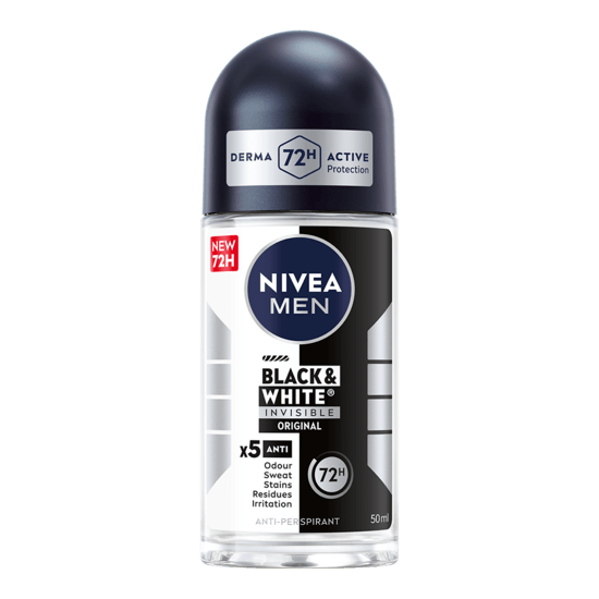 NIVEA Antiperspirant Deo Black & White Original Rollon 50 ml