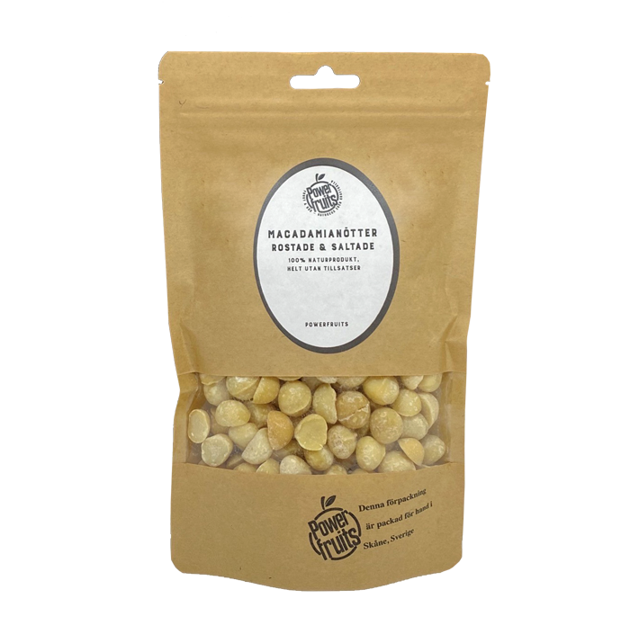 Powerfruits Macadamianötter Rostade & Saltade 250 g