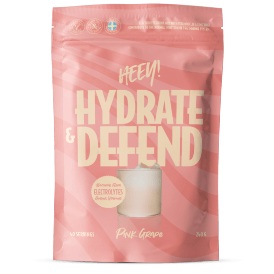 Heey! Hydrate & Defend Electrolytes + Immune Support Pink Grape 240 g