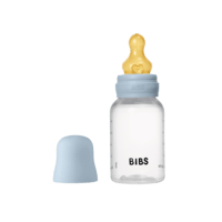 BIBS Baby Bottle Round Latex Slow Flow Baby Blue 150 ml
