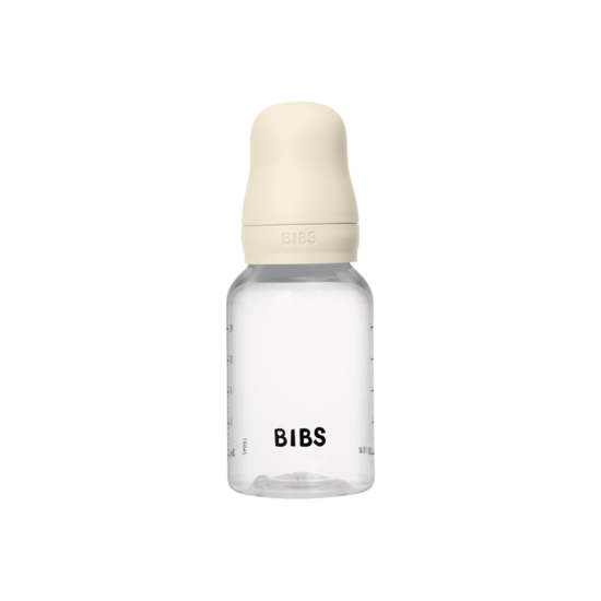 BIBS Baby Bottle Round Silicone Slow Flow Ivory 150 ml