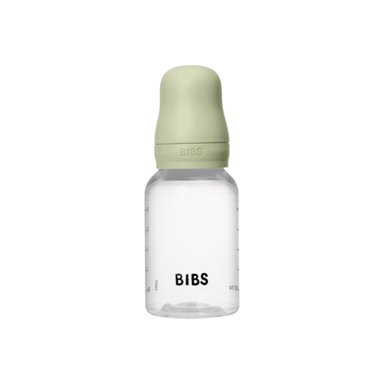 BIBS Baby Bottle Round Silicone Slow Flow Sage 150 ml