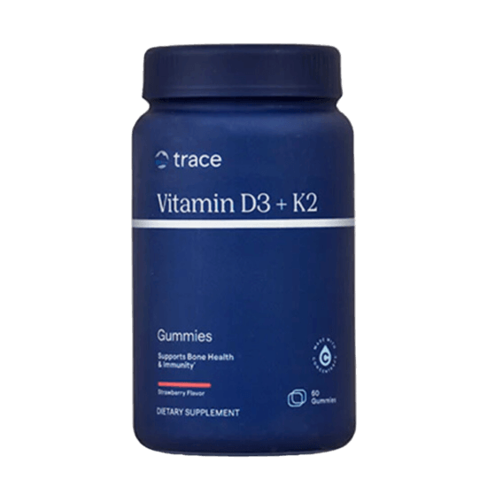 Trace Minerals Vitamin D3 + K2 Strawberry 60 gummies