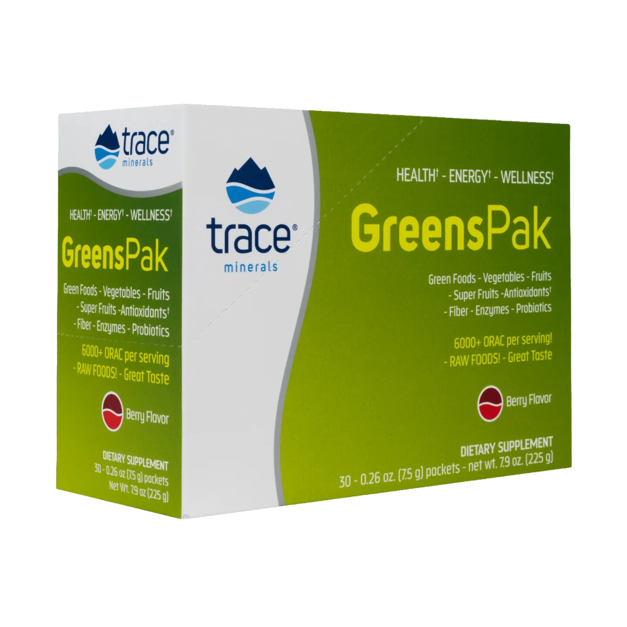 Trace Minerals Greens Pak-Berry 30 dospåsar