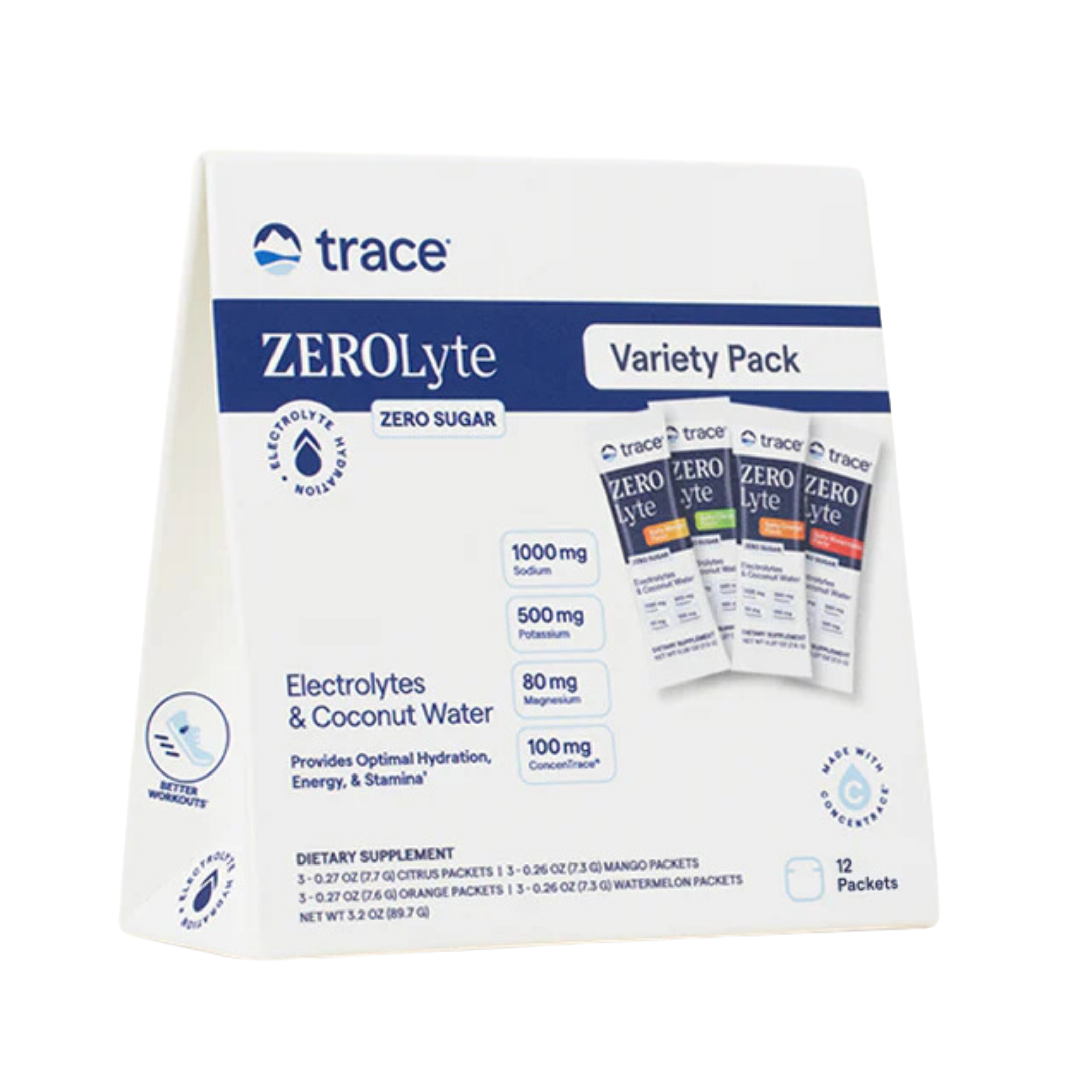 Trace Minerals ZEROLyte Electrolyte Drink Mix Variety Pak 30 dospåsar
