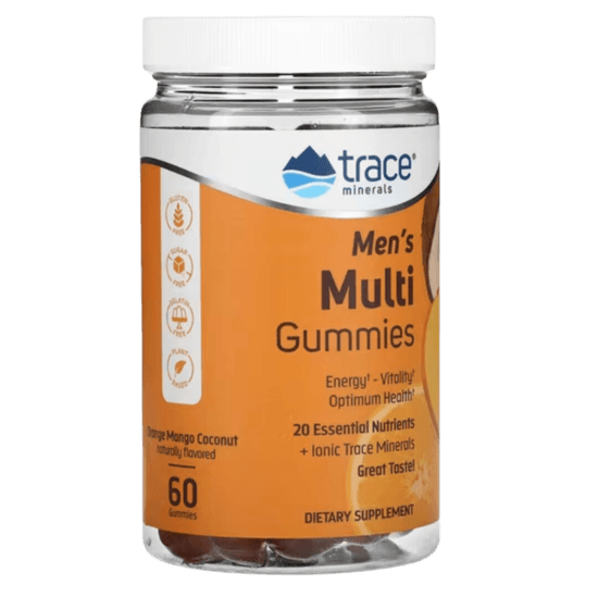 Trace Minerals Men's Multi Orange Mango Coconut 60 gummies