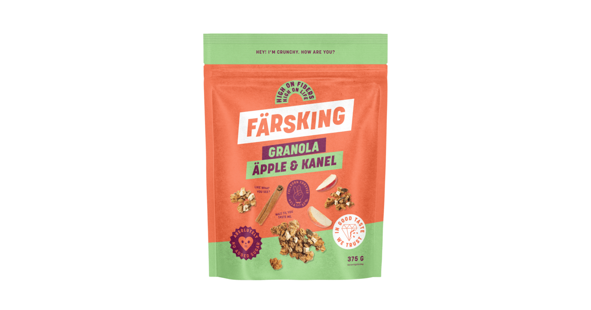 Köp Färsking Granola Äpple Kanel 375 g | MEDS Apotek