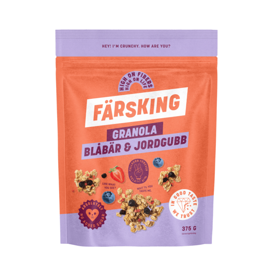 Färsking Granola Blåbär Jordgubb 375 g