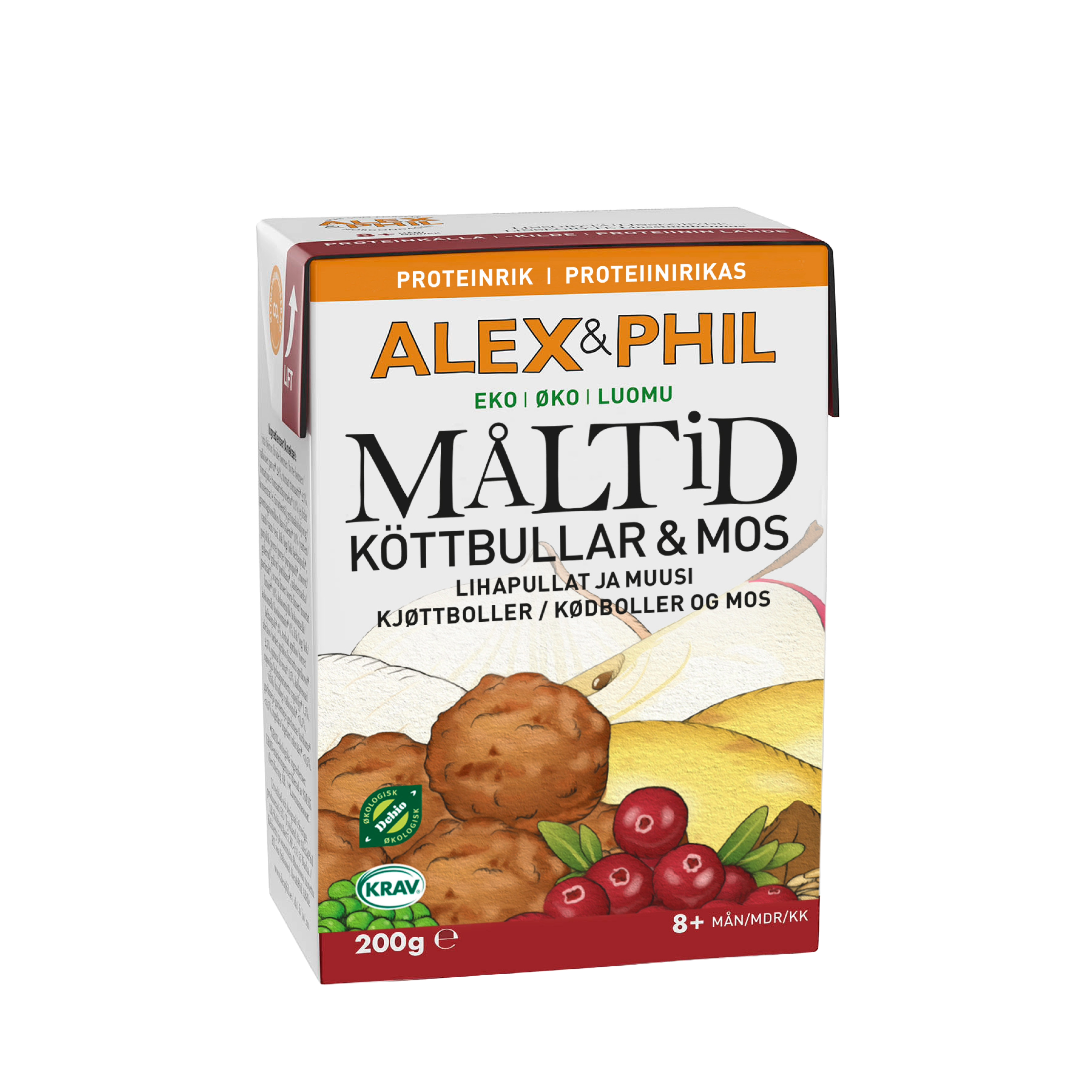 Alex&Phil Vår köttbullar och mos måltid 200 g