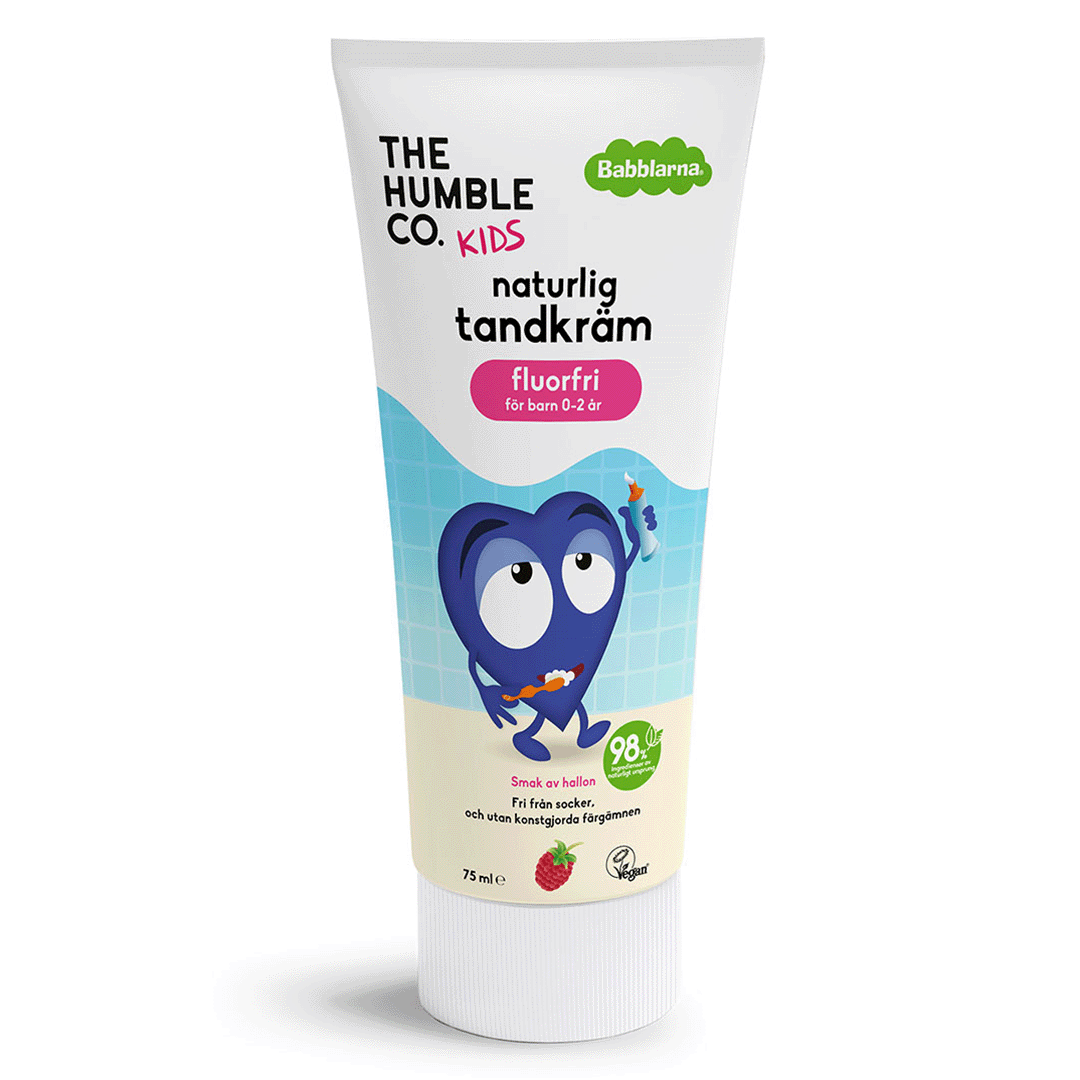 Babblarna Tandkräm Baby 6 mån-2 år Hallon utan Fluor 75 ml
