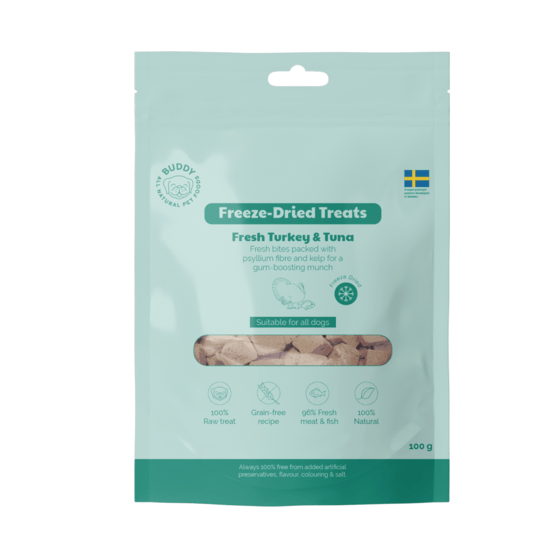 Buddy Freeze-Dried Treat Raw Turkey & Tuna 100 g