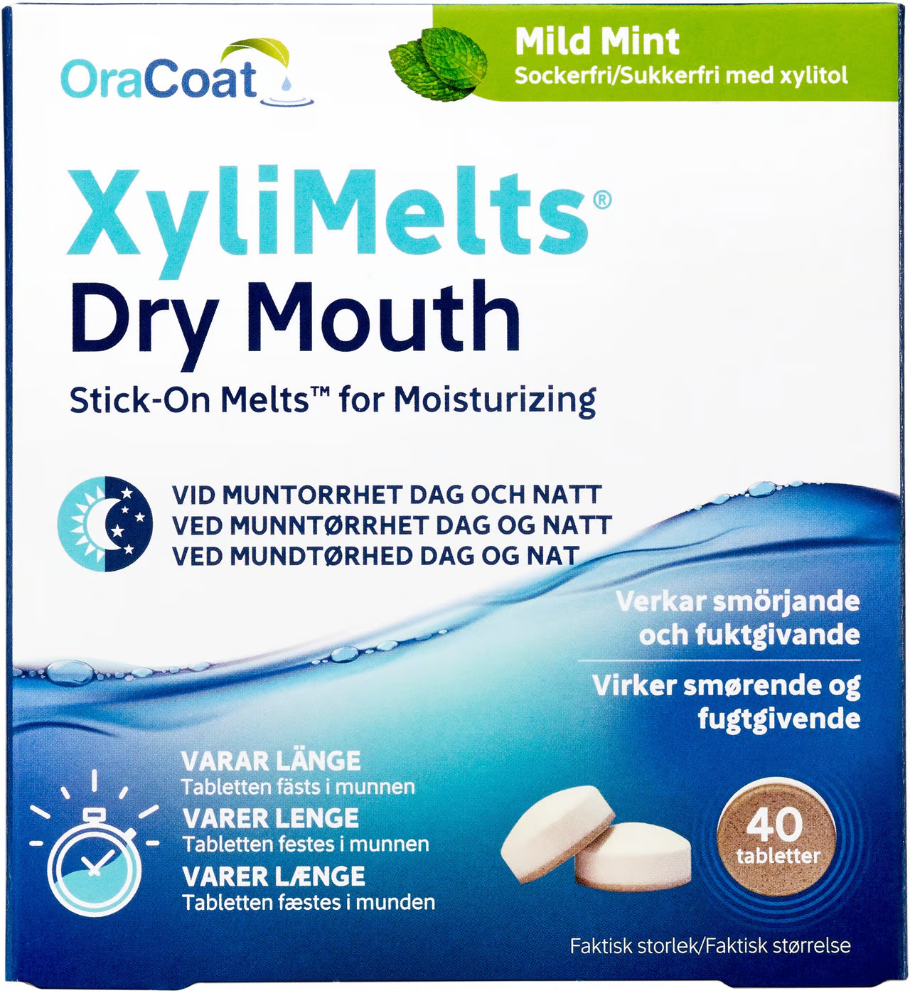 Xylimelts Tablett mot Muntorrhet Mint 40 st