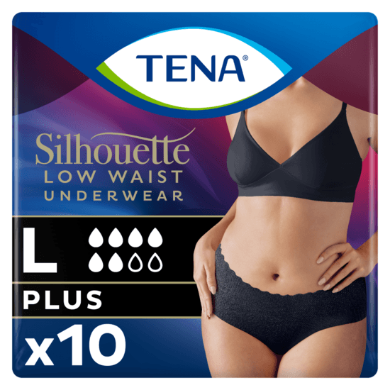 TENA Silhouette Plus Black Low Waist L 10 st