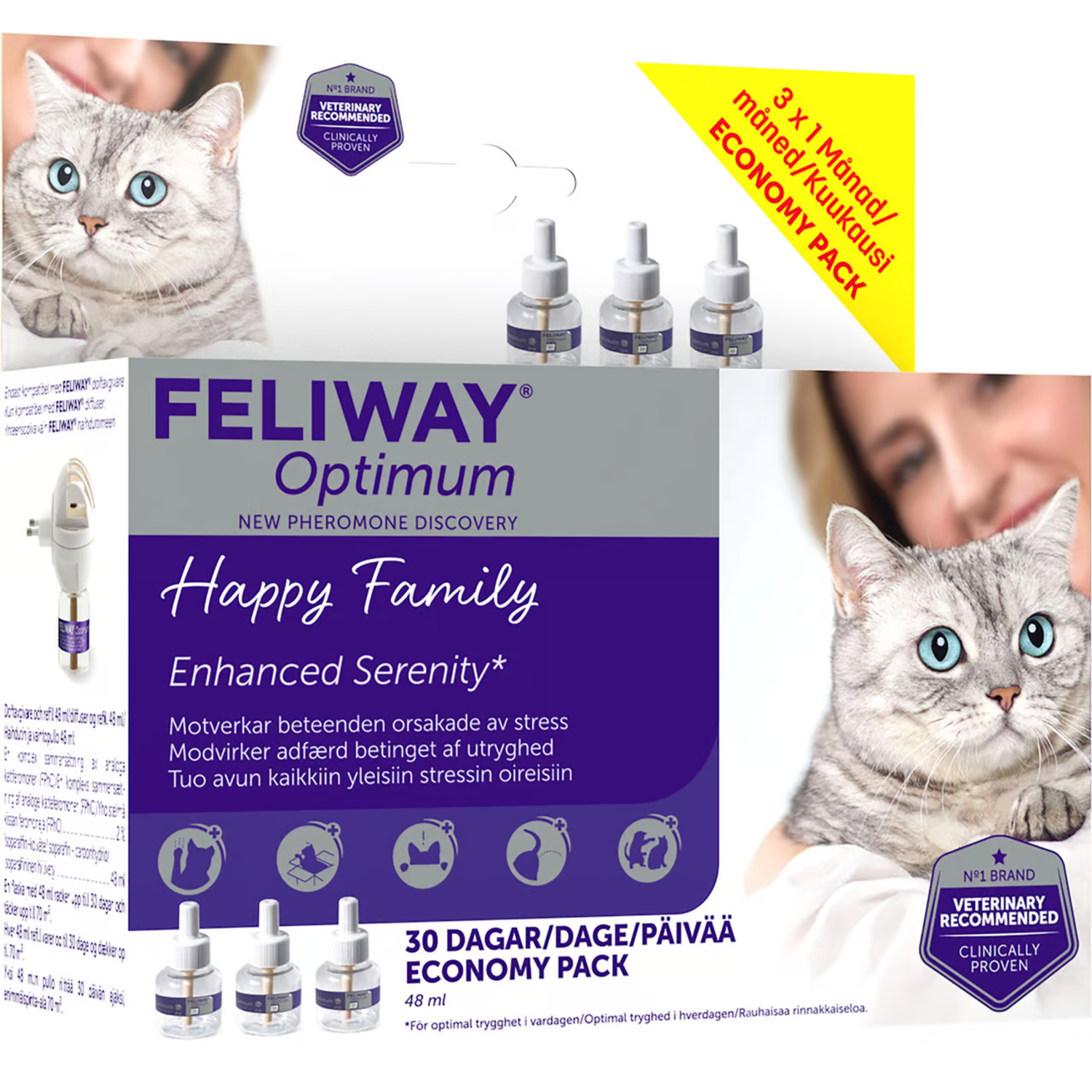 Alternativ bild 1 för Feliway Optimum x3 refill