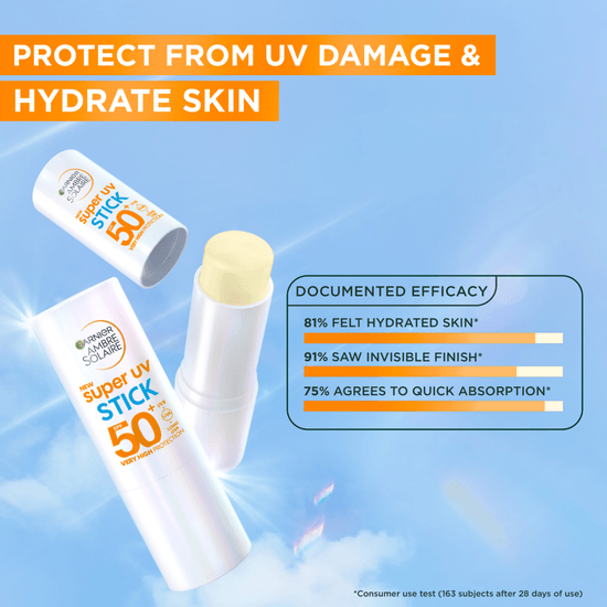 Garnier Ambre Solaire Super UV Invisible Stick SPF50+ solstift 9 ml