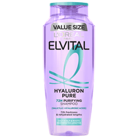 L'Oréal Paris Elvital Hyaluron Pure Shampoo mot oljig hårbotten och torra längder 500 ml