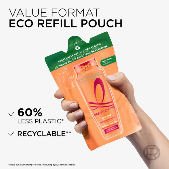 L'Oréal Paris Elvital Dream Length Shampoo Refill för långt hår 250 ml