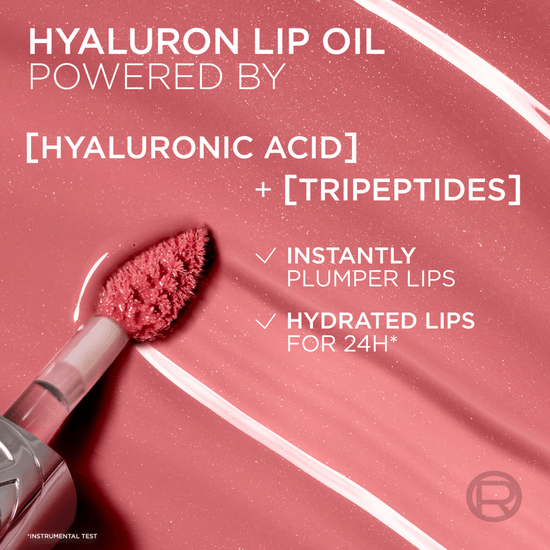 L'Oréal Paris Plump Ambition Hyaluron Lip Oil läppolja 380 Rouge In Love 5 ml
