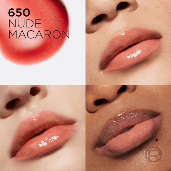 L'Oréal Paris Plump Ambition Hyaluron Lip Oil läppolja 650 Nude Macaron 5 ml