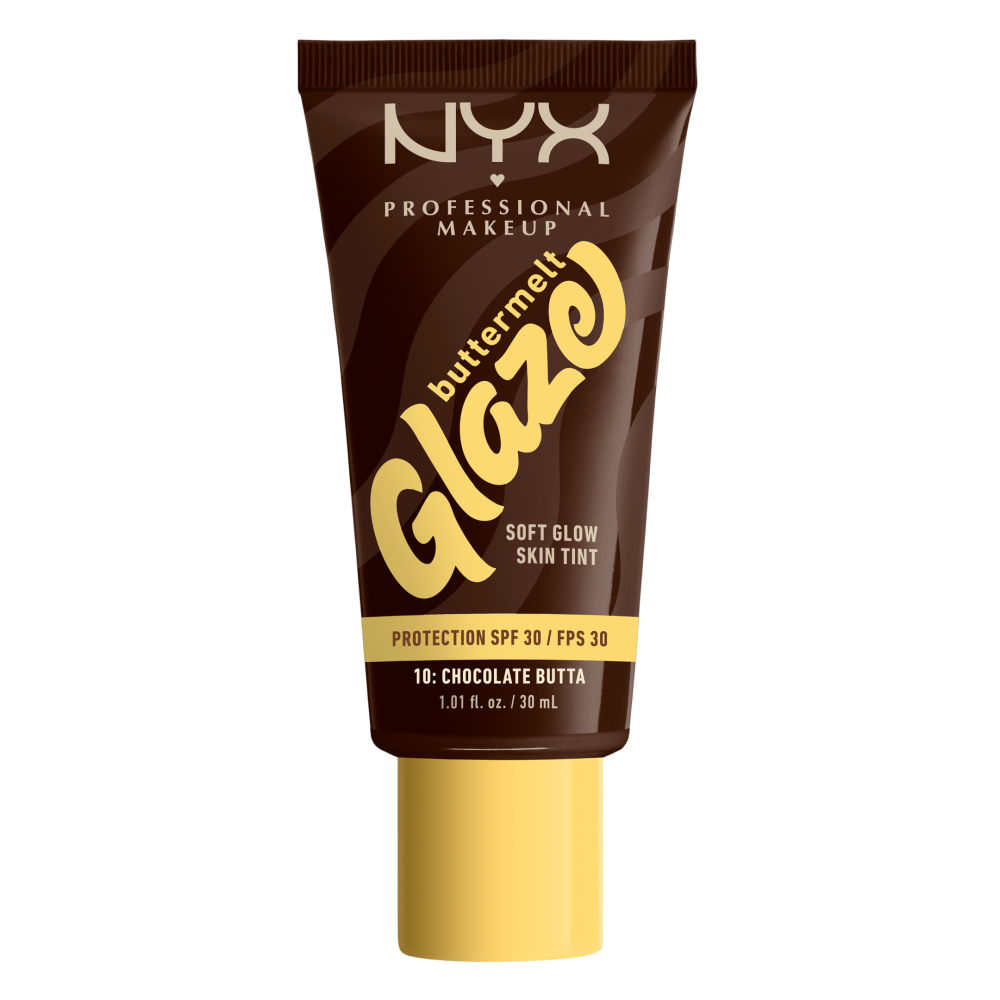NYX Professional Makeup Buttermelt Glaze Skin Tint SPF30 Foundation 10 Chocolate Butta 30 ml