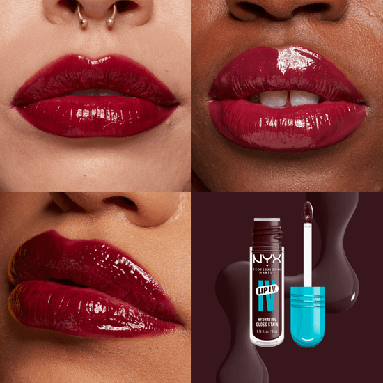 NYX Professional Makeup Lip I.V. Hydrating Gloss Stain läppglans 14 Mauve N Moist! 5 ml