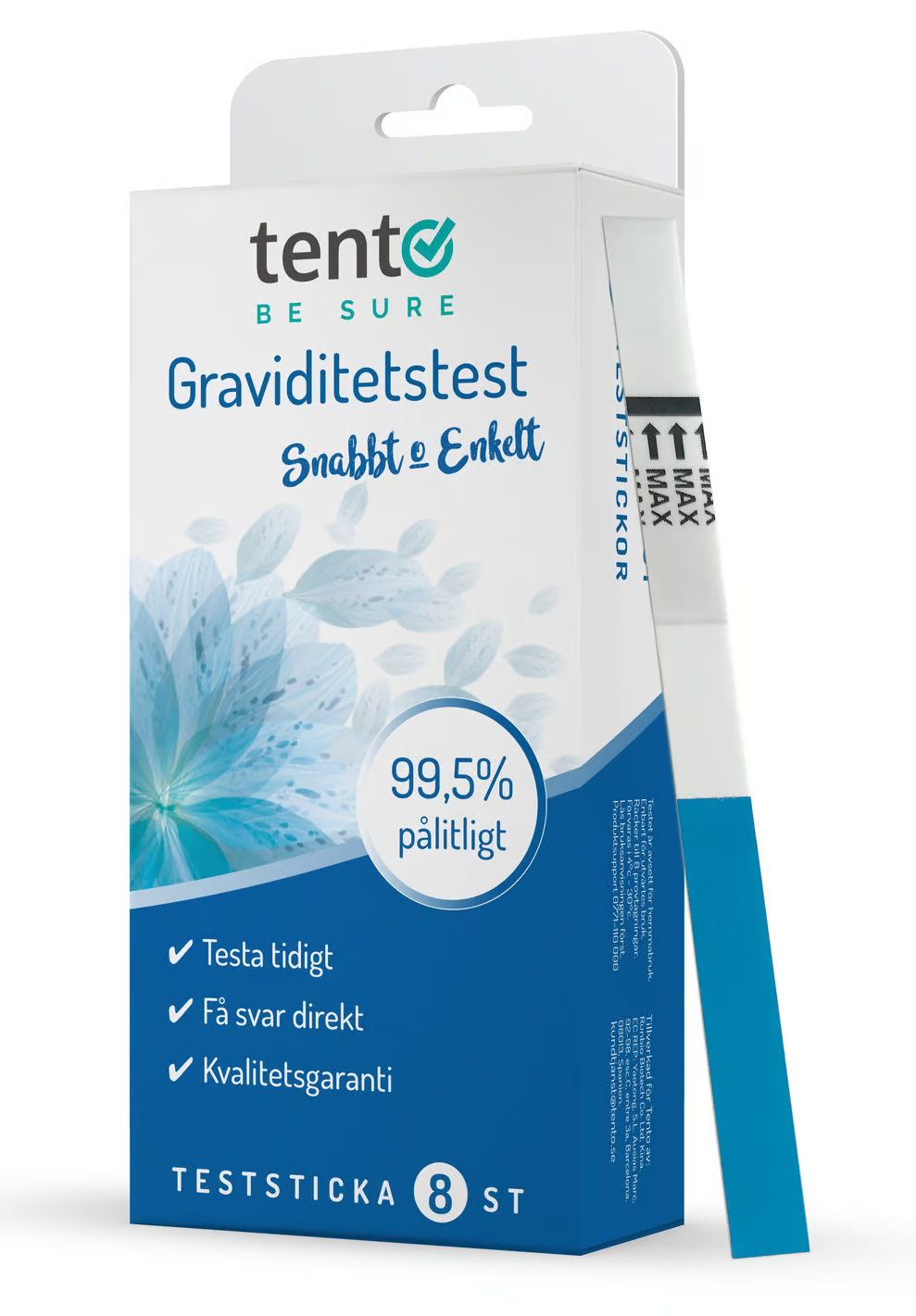 Tento Be Sure Graviditetstest Sticka 8-pack