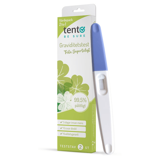 Tento Be Sure Graviditetstest Testa Supertidigt Stav 2-pack