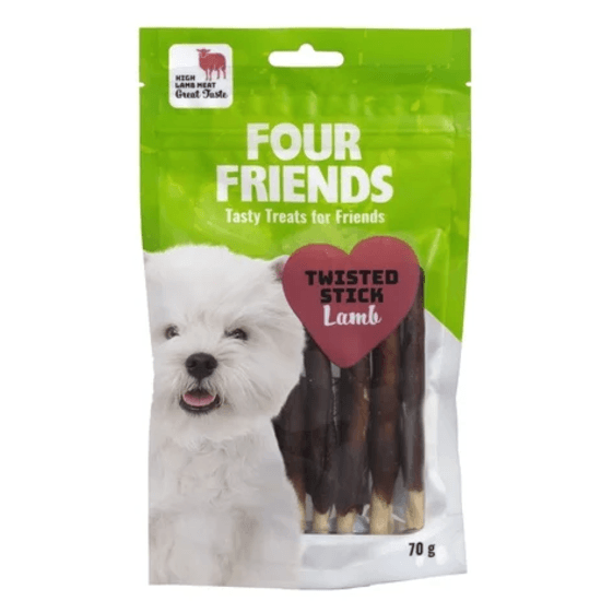 FourFriends Dog Twisted Stick Lamb 12,5 cm 7 st
