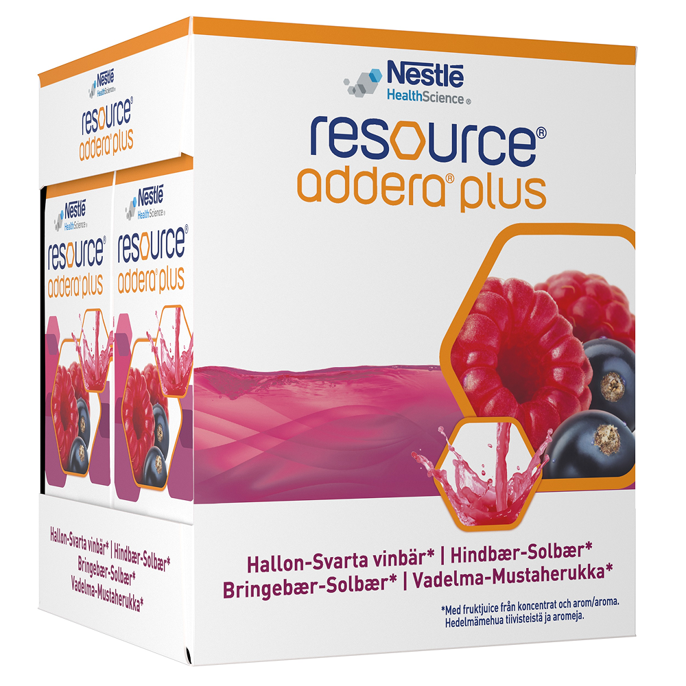 Resource Addera Plus Hallon-Svartavinbär 4 x 200 ml