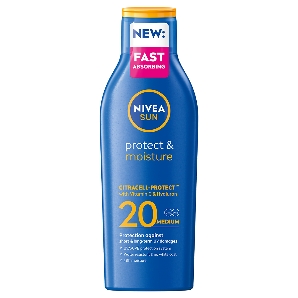 NIVEA SUN Solkräm Protect & Moisture Sun Lotion SPF20 200 ml