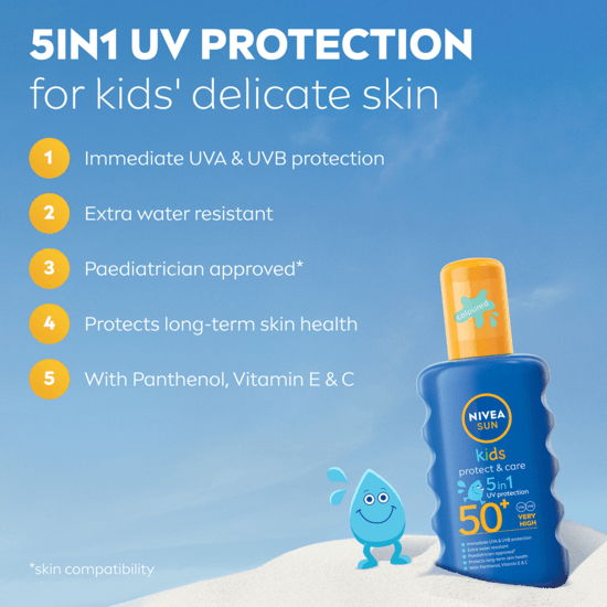 NIVEA SUN Protect & Care Kids Sun Spray SPF50+ 200 ml
