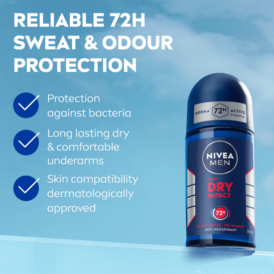 NIVEA MEN Antiperspirant Deo Dry Impact Roll On 50 ml
