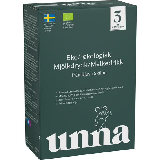Unna Ekologisk Mjölkdryck steg 3 600 g
