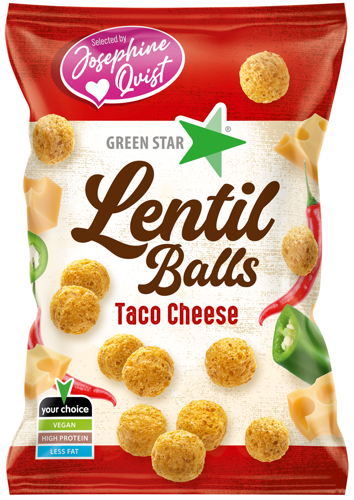 Green Star Lentil Balls Taco Cheese 100 g