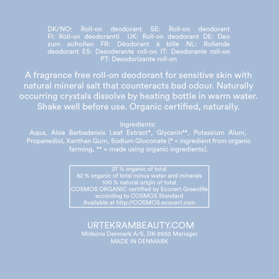Urtekram Fragrance Free Deo 50 ml