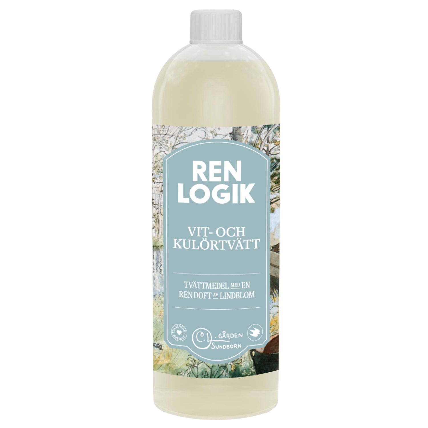 Alternativ bild 1 för Ren Logik Vit & Kulörtvätt Lindblom 750 ml