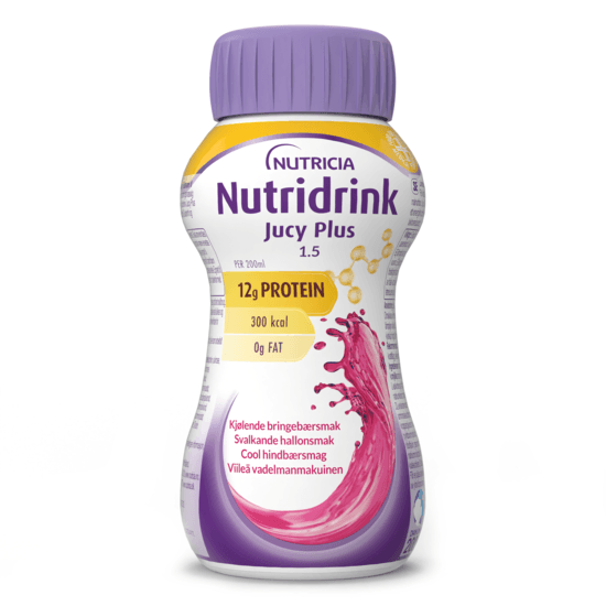 Nutridrink Jucy Plus Svalkande Hallon 4 x 200 ml