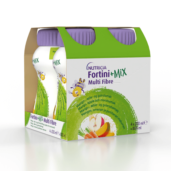 Fortini + Mix Multi Fibre Mango äpple och morotssmak 4 x 200 ml