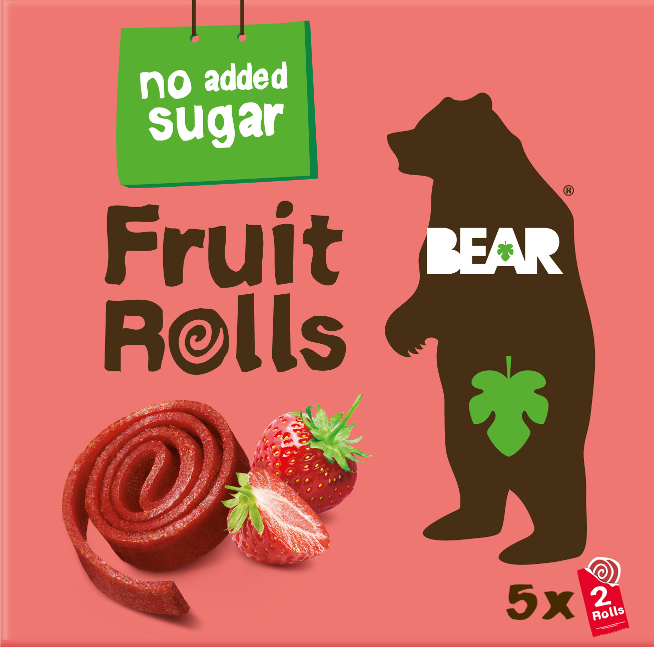 BEAR Fruit Rolls Jordgubb Multipack 5 x 20 g