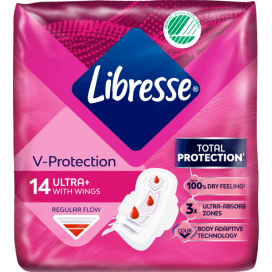 Libresse Binda Ultra+ med vingar 14st