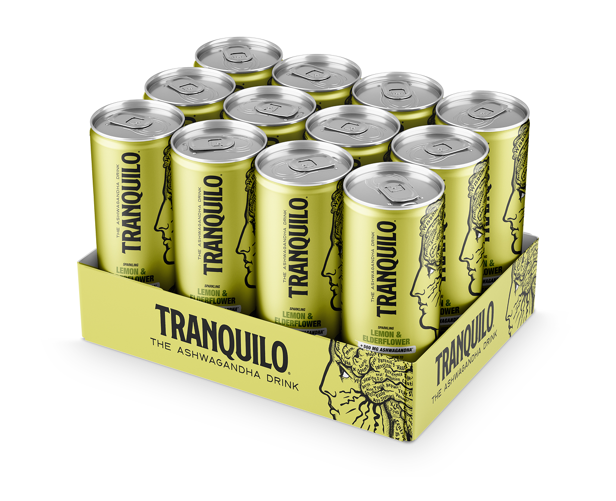 Tranquilo The Ashwagandha drink Lemon & Elderflower 330 ml 12-pack