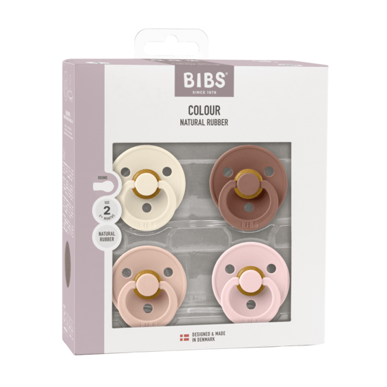 BIBS Colour Latex Size 2 Ivory/Blush/Woodchuck/Blossom 4-pack